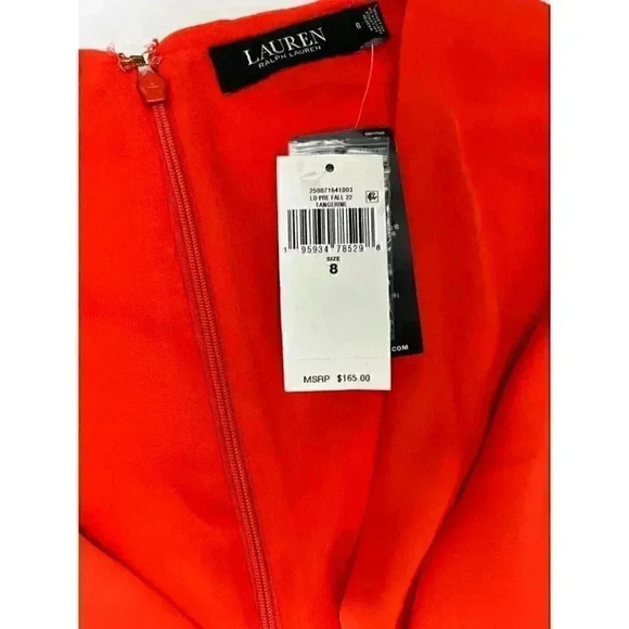 NEW! Lauren Ralph Lauren Women's 8 Buckle-Trim Georgette Shirtdress NWT $165 - Picture 3 of 3